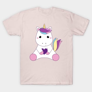 Baby unicorn and heart T-Shirt